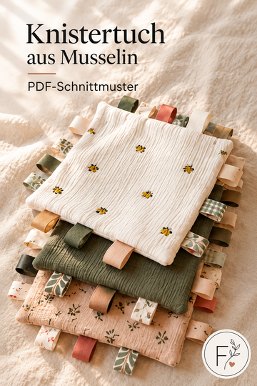 Nähanleitung Knistertuch mit Bandschlaufen – PDF Schnittmuster