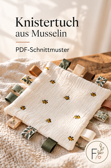 Nähanleitung Knistertuch mit Bandschlaufen – PDF Schnittmuster