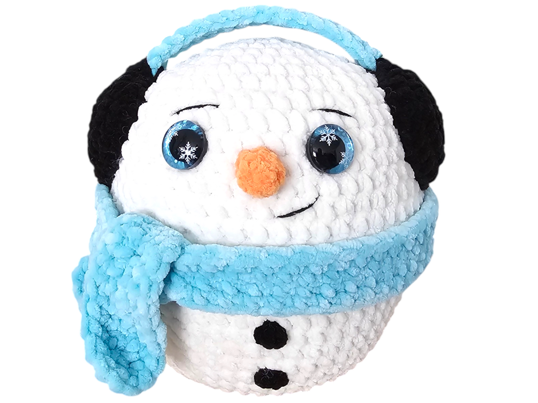 Die Kullertiere - Schneemann häkeln – ausführliche Amigurumi Häkelanleitung