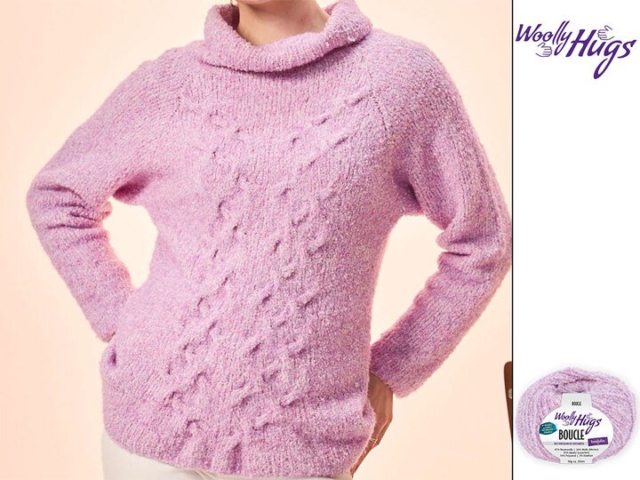 PULLI JANA … MIT ZOPFMUSTER GESTRICKT