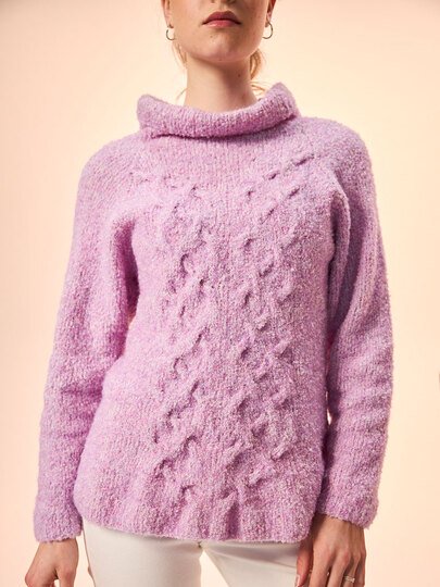 PULLI JANA … MIT ZOPFMUSTER GESTRICKT
