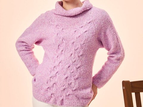 PULLI JANA … MIT ZOPFMUSTER GESTRICKT