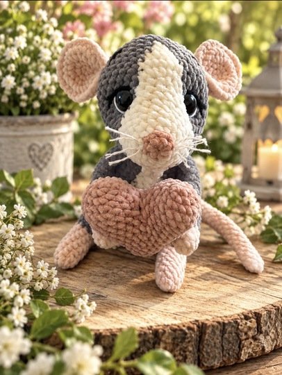 Rudi – Süße Farbratte häkeln | Detaillierte Amigurumi Häkelanleitung als PD