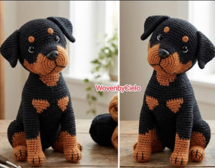 Rottweiler Crochet Dog Pattern
