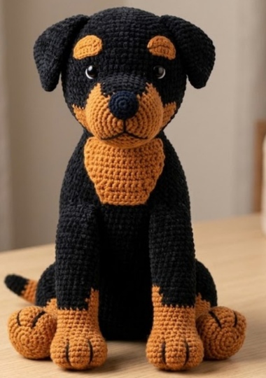 Rottweiler Crochet Dog Pattern