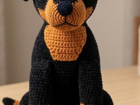 Rottweiler Crochet Dog Pattern