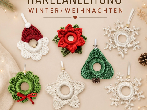 Häkelanleitung Anhänger Weihnachten Winter