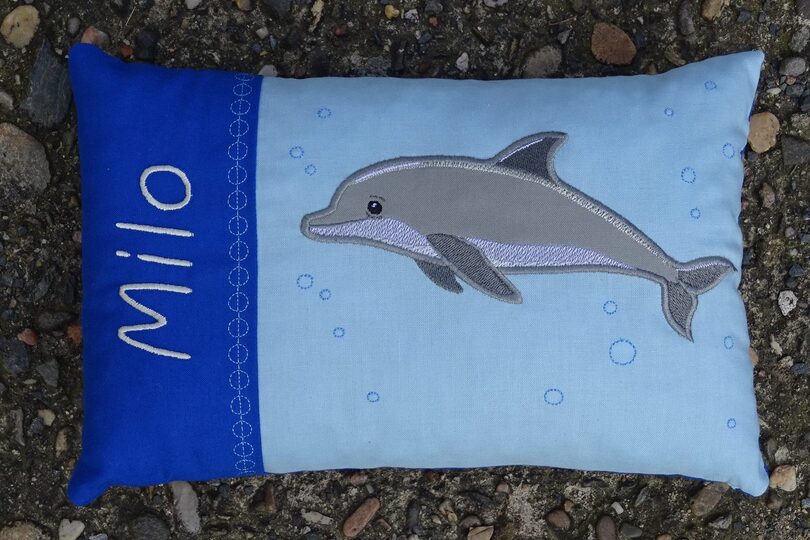 Stickdatei - Delfin Kissen ITH