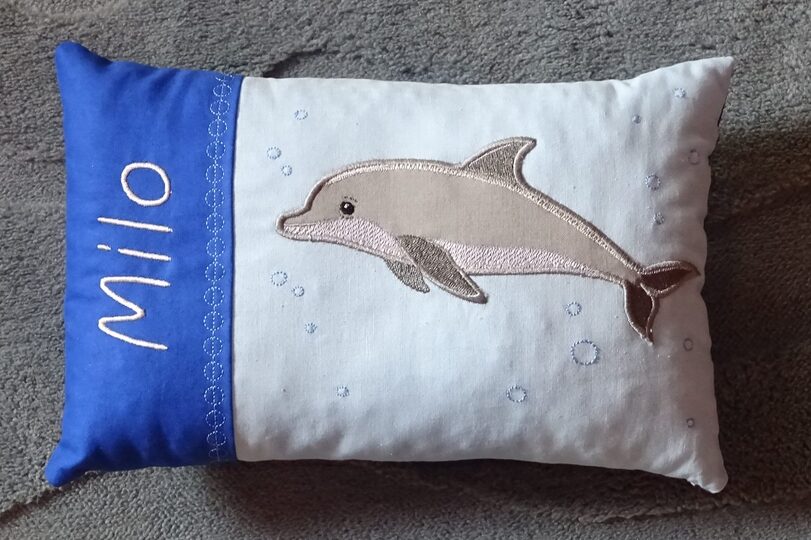 Stickdatei - Delfin Kissen ITH