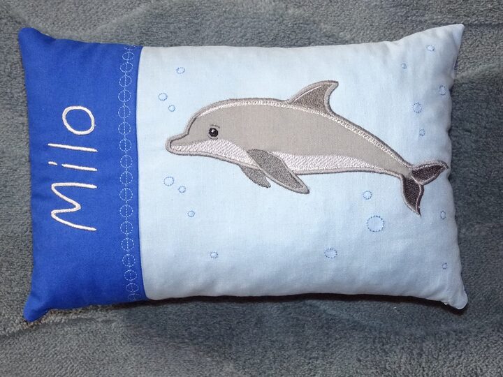 Stickdatei - Delfin Kissen ITH
