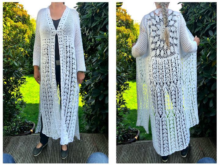 Bodenlanger Mantel – Bella Donna- Häkelanleitung