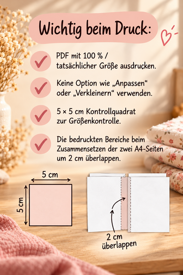 Stoffbuchstaben A–Z nähen – PDF-Schnittmuster für 26 Buchstaben