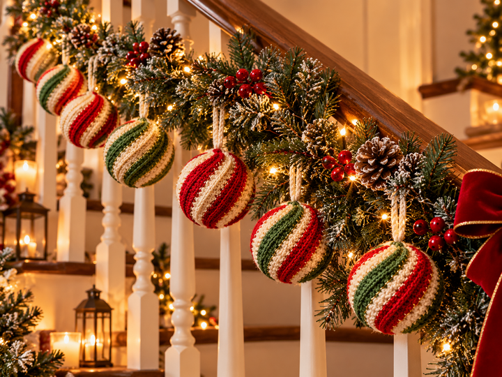 Christmas Tree Ornament Easy Spiral Ball Pattern PDF and Video Tutorial