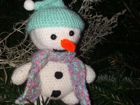 Schneemann Snow Häkelanleitung
