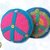 Crochet Pattern Peace Cushion, Peace Sign Decorative Hippie Pillow PDF