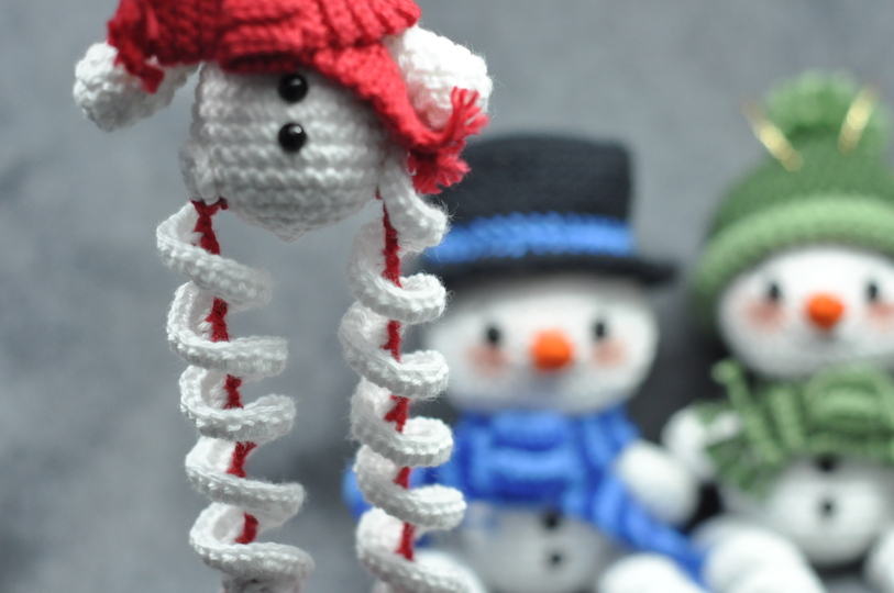 Crochet Pattern – Snowman Wind Spinner with 3 Different Hats