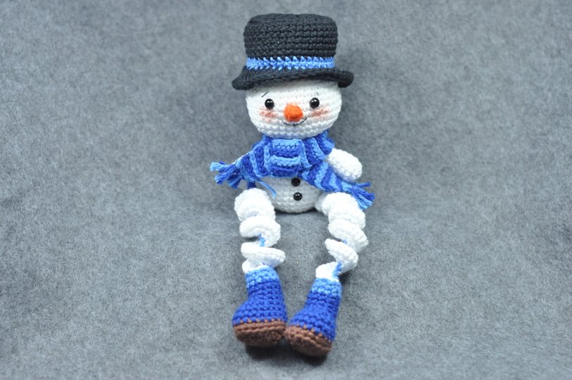 Häkelanleitung Schneemann-Windspiel mit 3 verschiedenen Mützen