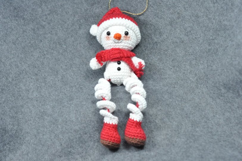 Häkelanleitung Schneemann-Windspiel mit 3 verschiedenen Mützen