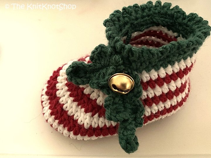 Häkelanleitung Babyschuhe Christmas