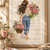 Girl with Pink Roses – Romantic Cross Stitch Pattern PDF, Floral Embroidery