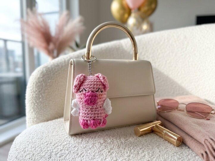 Häkelanleitung Glücksschweinchen mit Flügeln – Amigurumi