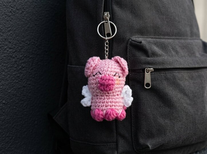 Häkelanleitung Glücksschweinchen mit Flügeln – Amigurumi