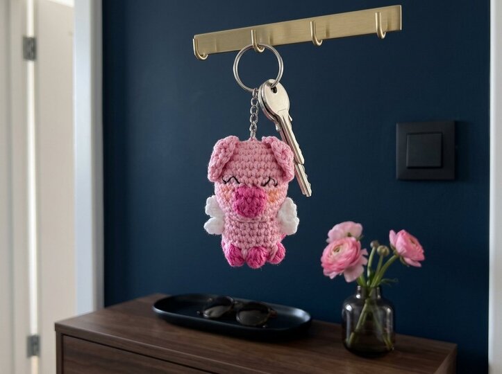 Häkelanleitung Glücksschweinchen mit Flügeln – Amigurumi
