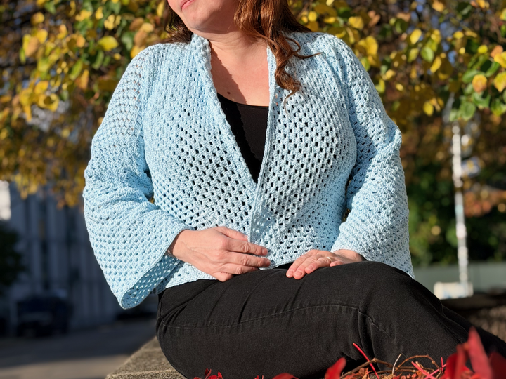 Häkelanleitung Hexagon-Cardigan "Clara"