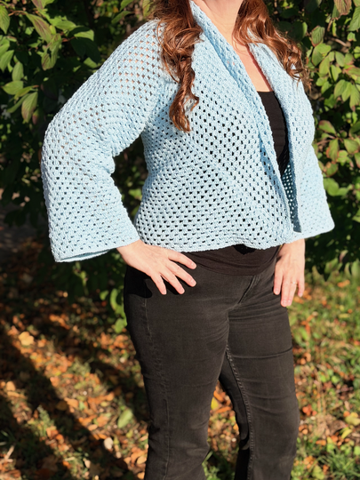 Häkelanleitung Hexagon-Cardigan "Clara"