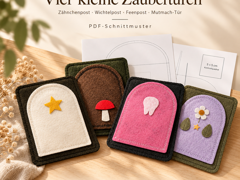 Vier kleine Zaubertüren – PDF-Schnittmuster