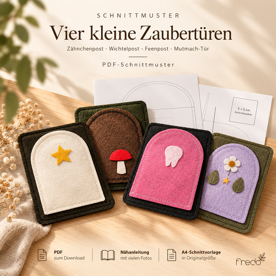 Vier kleine Zaubertüren – PDF-Schnittmuster