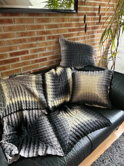 Häkelanleitung Wendewunder-Decke & Dekokissen (+ Pullover-Bonus)