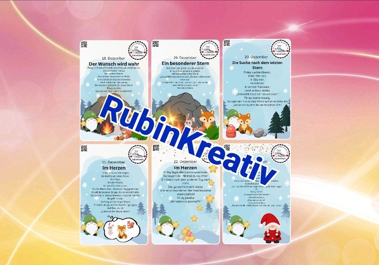 Adventskalenderspirale Finley mit Gratis Geschichte zum Ausdrucken
