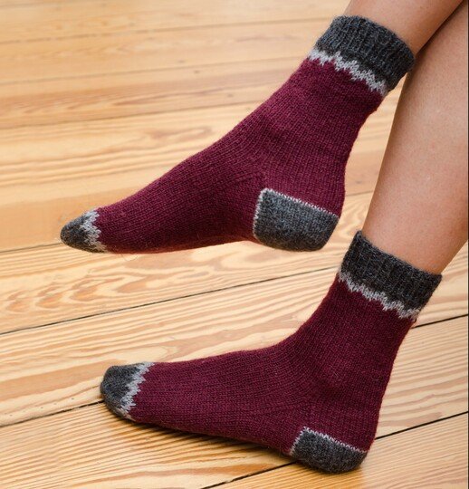 Anleitung Socken mit Zackenmuster