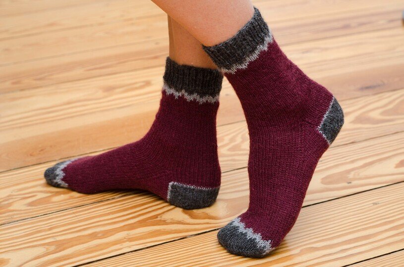 Anleitung Socken mit Zackenmuster