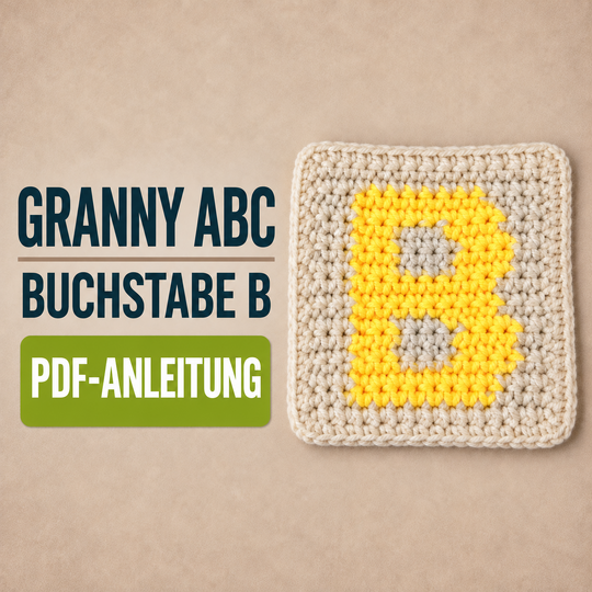 Granny ABC – Buchstabe B häkeln – Anleitung mit Maschendiagramm