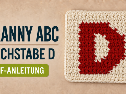 Granny ABC – Buchstabe D häkeln – Anleitung mit Maschendiagramm