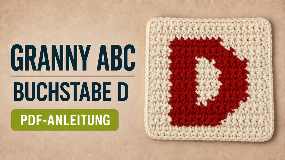 Granny ABC – Letter D Crochet Pattern with Stitch Chart