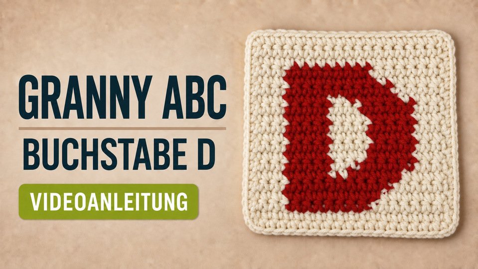 Granny ABC – Letter D Crochet Pattern with Stitch Chart