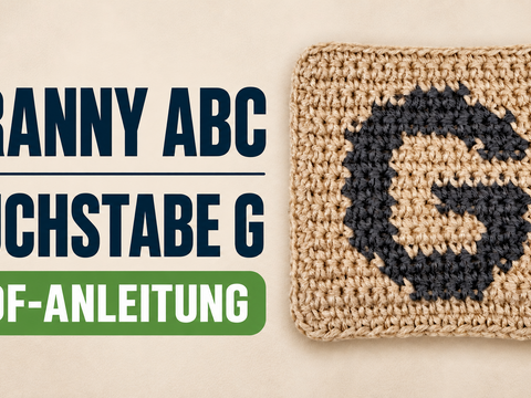 Granny ABC – Letter G Crochet Pattern with Stitch Chart