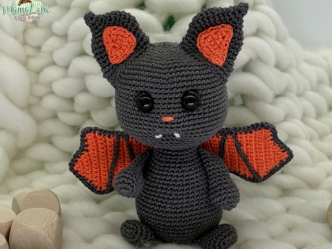 Kuschel Fledermaus, mini - Häkelanleitung