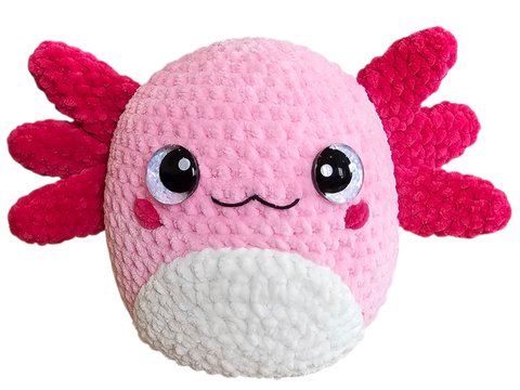 Die Kullertiere - Axolotl häkeln – ausführliche Amigurumi Häkelanleitung