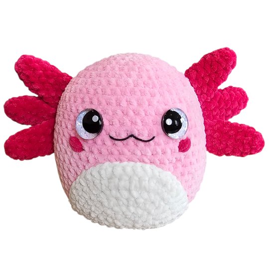 Die Kullertiere - Axolotl häkeln – ausführliche Amigurumi Häkelanleitung