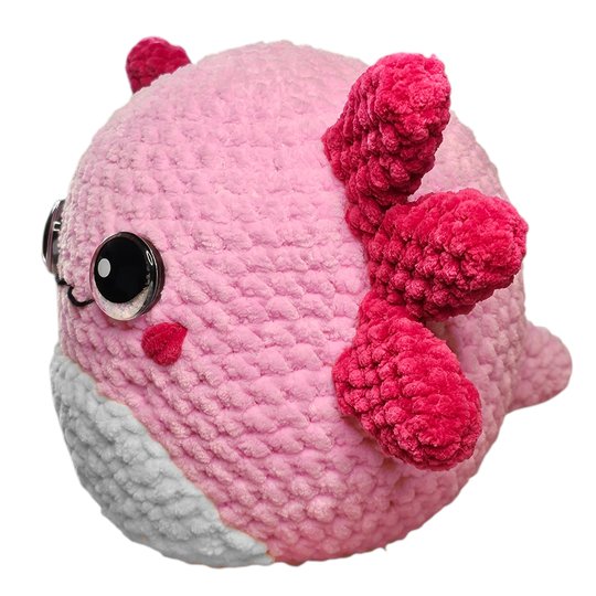 Die Kullertiere - Axolotl häkeln – ausführliche Amigurumi Häkelanleitung