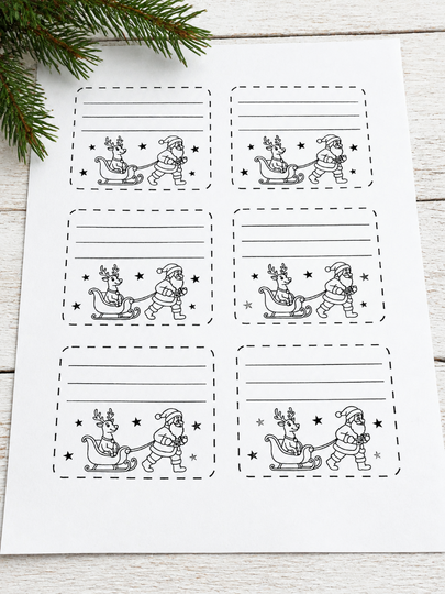 Stickdatei ITH 13x18cm Adventskalender Rentierschlitten mit Kärtchen