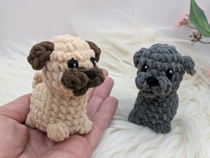 Mini Pug - no sew crochet pattern by NiggyArts