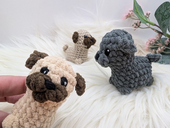 Mini Mops ohne Zusammennähen - Häkelanleitung von NiggyArts
