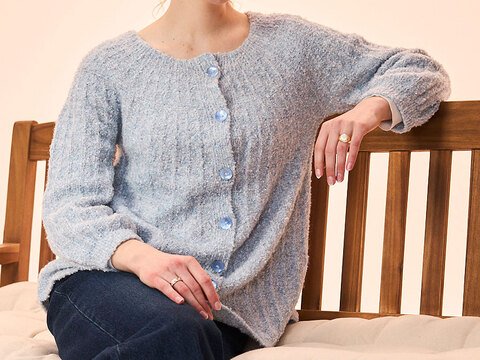 JACKE JACQUELINE … MIT RUNDPASSE GESTRICKT