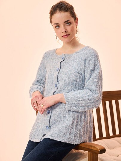 JACKE JACQUELINE … MIT RUNDPASSE GESTRICKT