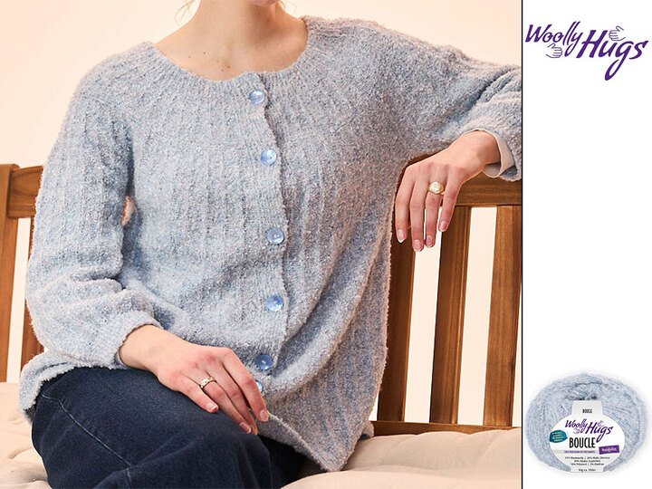 JACKE JACQUELINE … MIT RUNDPASSE GESTRICKT